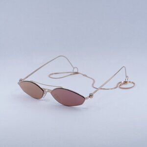 🕶️ New Fendi FE40114U-Y 33U Sunglasses - Red Gold with Golden Chain Frame